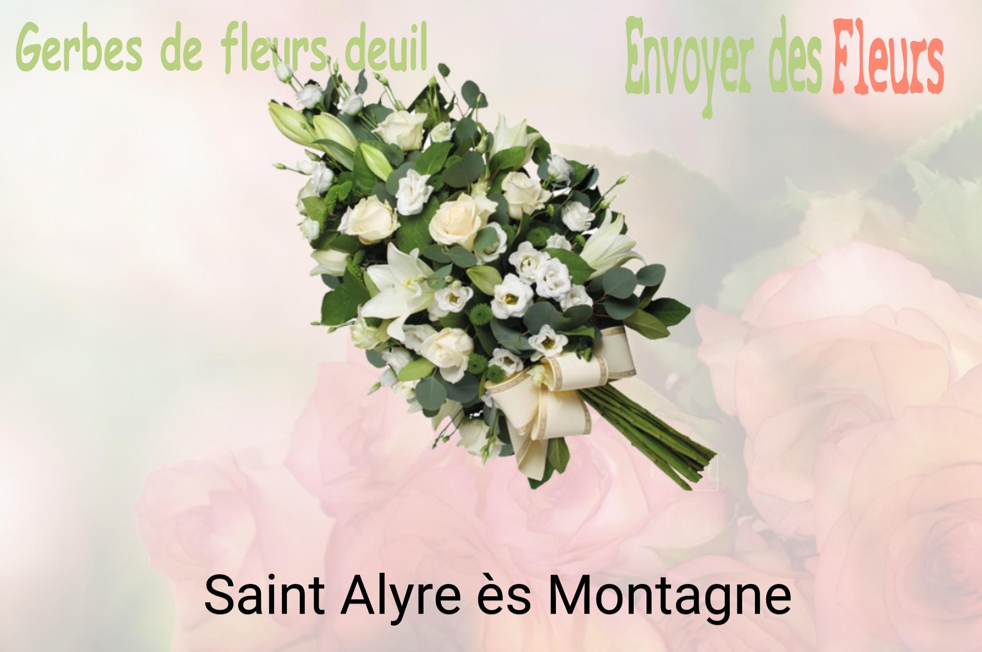 Gerbe de fleurs de deuil livrée à Saint-Alyre-ès-Montagne